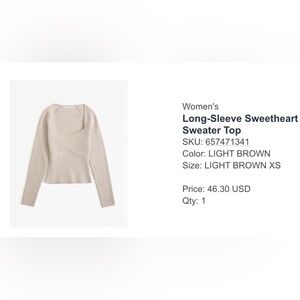 Abercrombie Women's Light Brown Sweater Top